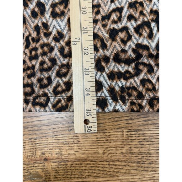 Susan Graver Womens Leopard Print Open Long Cardigan Size XLP Pockets Stretch - Picture 14 of 15